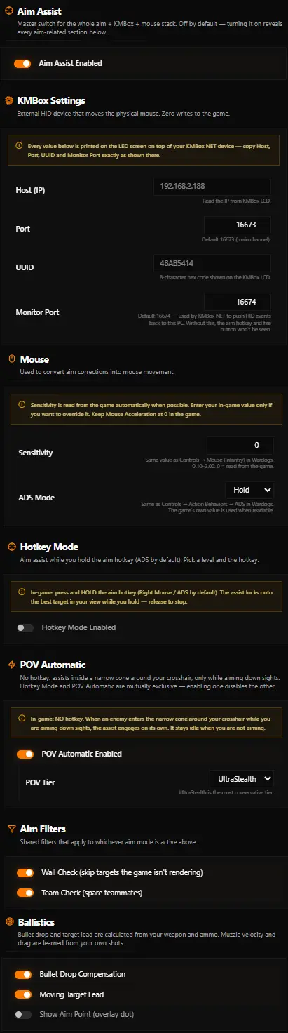 Wardogs — Aim Assist
