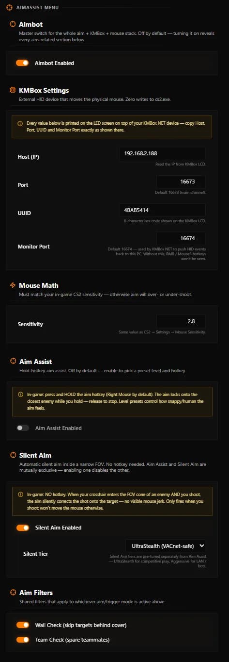 Counter Strike 2 — AIMBOT MENU