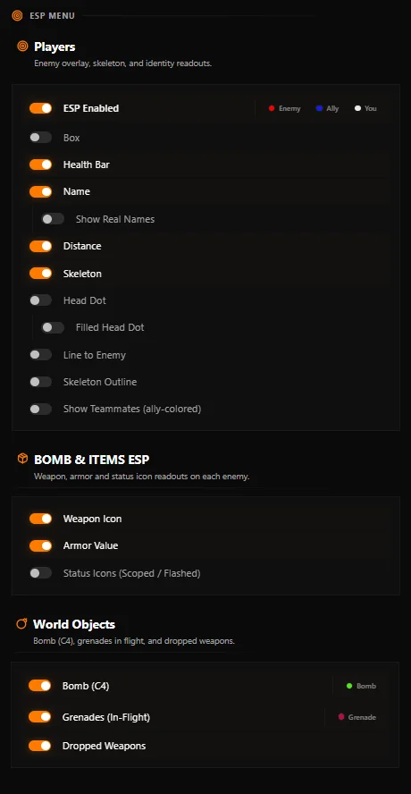 Counter Strike 2 — ESP MENU